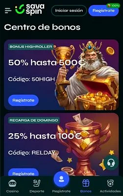 Códigos promocionales SavaSpin
